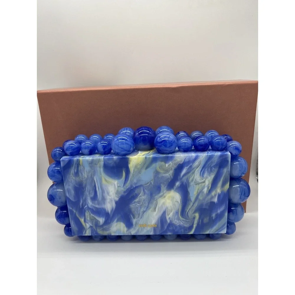 Cult Gaia Glacier Blue Eos Acrylic Clutch - Picture 2 of 3